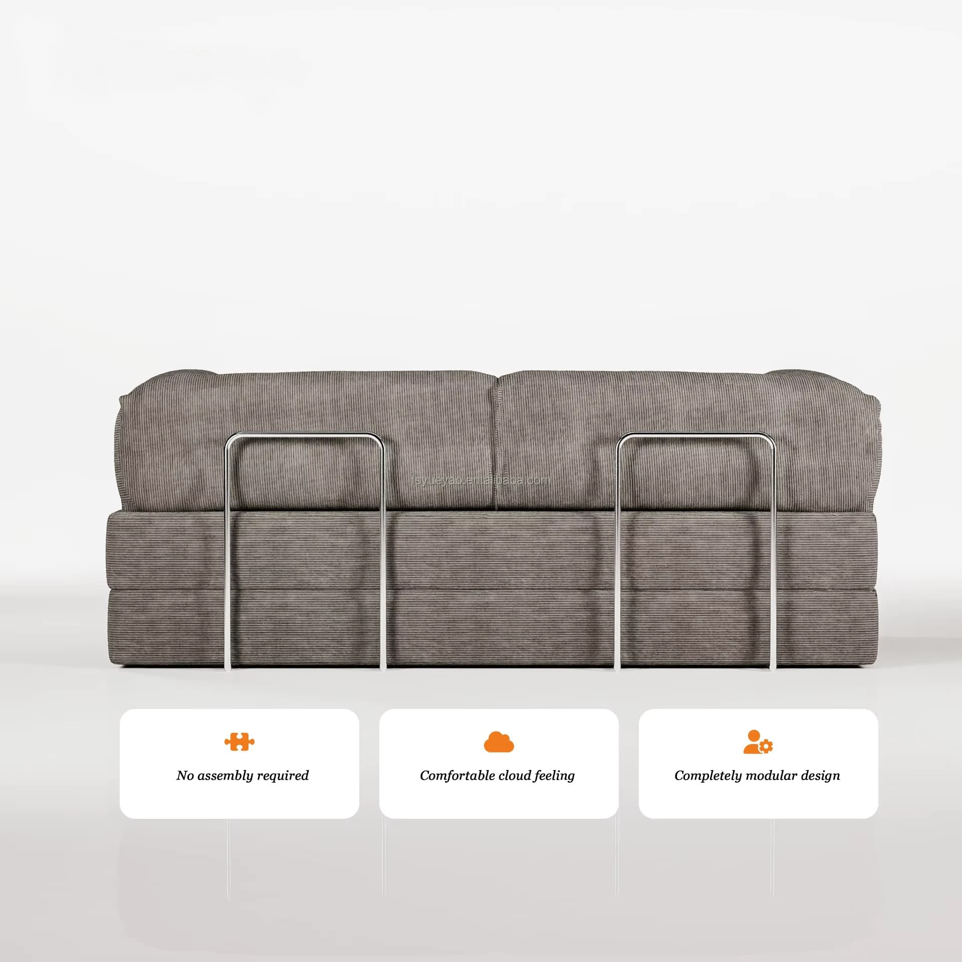 Hot Sale Corduroy Sofa in Box Vacuum Compressed Sofa Bed Sectional Sofa